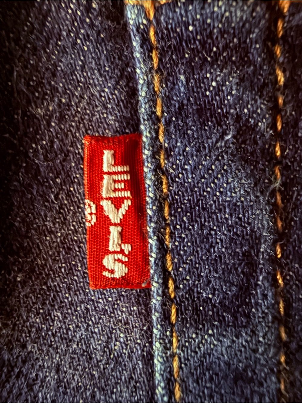 Levi's Blue Denim Jeans with Brown Leather Patch